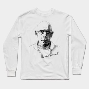 Michel Foucault - Retro Design Long Sleeve T-Shirt